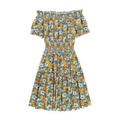 10 PCS Short Sleeve Dress Floral Printed Dresses